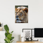 Lion Success Quote Inspirerend Poster (Thuiskantoor)