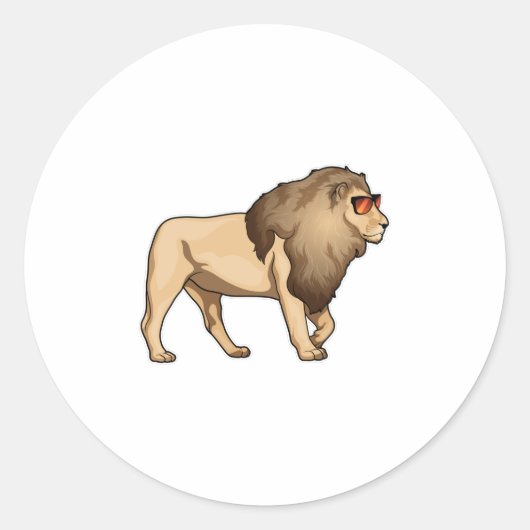 Lion Sunbril Ronde Sticker (Voorkant)