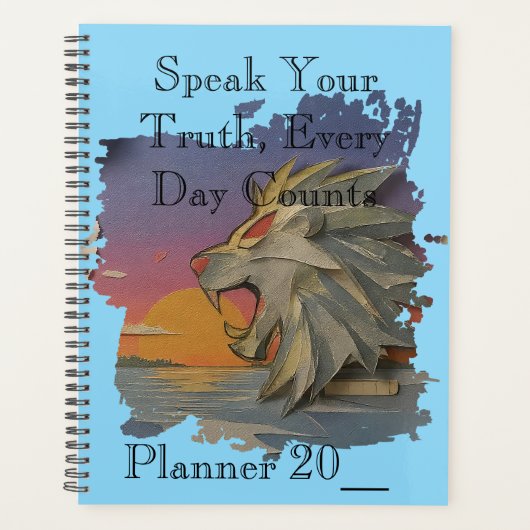 Lion Sunset Planner (Voorkant)