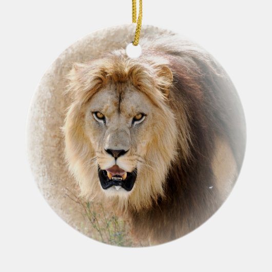Lion T-Shirt Keramisch Ornament (Voorkant)