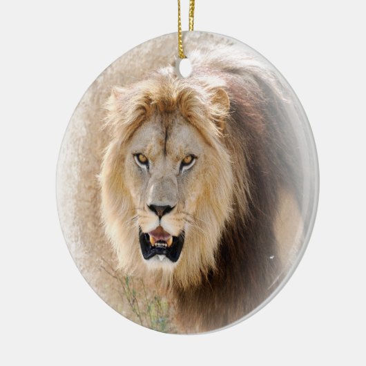Lion T-Shirt Keramisch Ornament (Links)