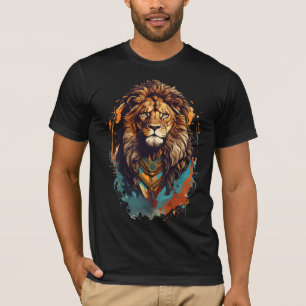 Lion T-shirt King T-shirt Lion gezicht T-shirt