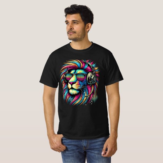 LION T-SHIRT VET en artistiek ontwerp (Voorkant volledig)