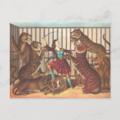 Lion Tamer  Circus Briefkaart (Voorkant)