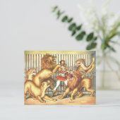 Lion Tamer Circus Briefkaart (Staand voorkant)