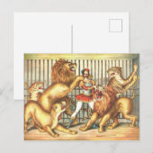 Lion Tamer Circus Briefkaart (Voorkant / Achterkant)