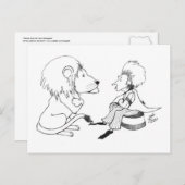 Lion & Tamer Faceoff Briefkaart (Voorkant / Achterkant)