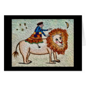 Lion Tamer Greeting Card (Voorkant Horizontaal)