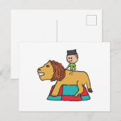 Lion Taming Briefkaart (Voorkant / Achterkant)