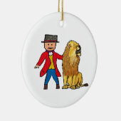 Lion Taming Keramisch Ornament (Rechts)