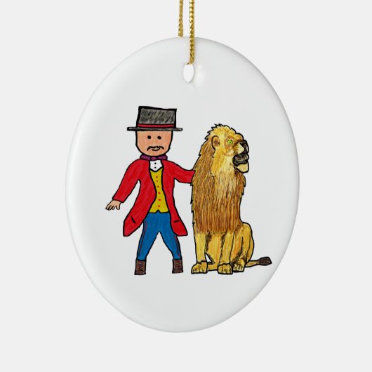 Lion Taming Keramisch Ornament (Rechts)