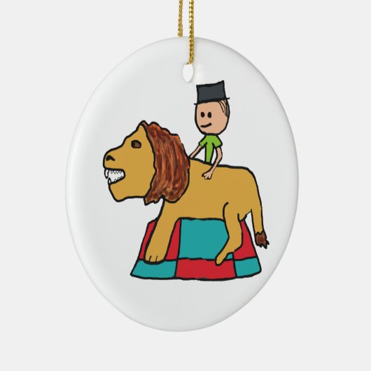 Lion Taming Keramisch Ornament (Rechts)
