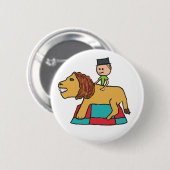 Lion Taming Ronde Button 5,7 Cm (Voorkant /achterkant)