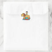 Lion Taming Ronde Sticker (Tas)