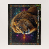 Lion tapestry fantasy painting mosaic diamond legpuzzel (Verticaal)