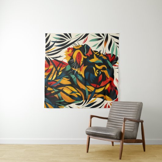 Lion Tapestry Wandkleed (In Situ (horizontaal))