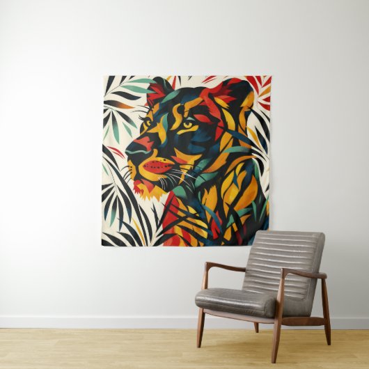 Lion Tapestry Wandkleed (In situ)