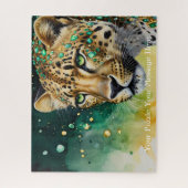 Lion tapestry watercolour fantasy mosaic diamond legpuzzel (Verticaal)