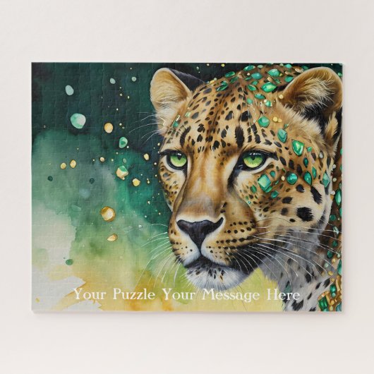 Lion tapestry watercolour fantasy mosaic diamond legpuzzel (Horizontaal)