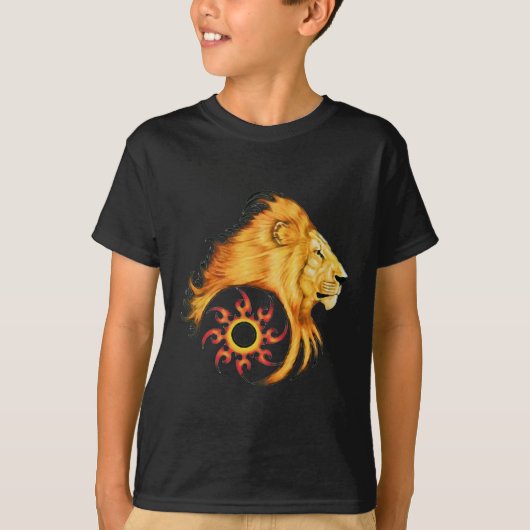 Lion Tattoo Art-ontwerp T-shirt (Voorkant)