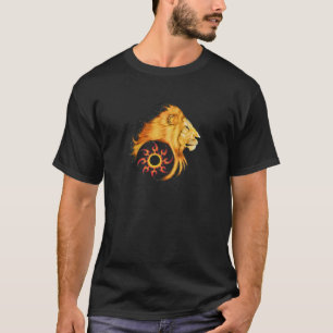 Lion Tattoo Art-ontwerp T-shirt