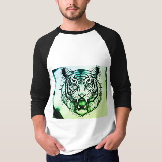 "Lion Tattoo Graphic T-shirt – Bold & Edgy Mannen (Voorkant)