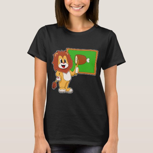 Lion Teacher Pointer Meat T-shirt (Voorkant)