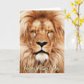 Lion the King foto schilderij Vaderdag Kaart (Gele Bloem)