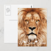 Lion The King Foto schildert ik van je hou Briefkaart (Voorkant / Achterkant)