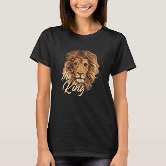 Lion The King Lions Beast Jungle Fierce Powerful C T-shirt (Voorkant)