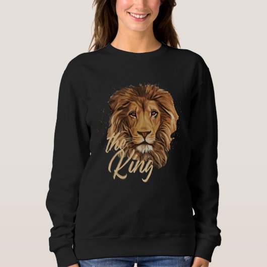 Lion The King Lions Beast Jungle Fierce Powerful C Trui (Voorkant)