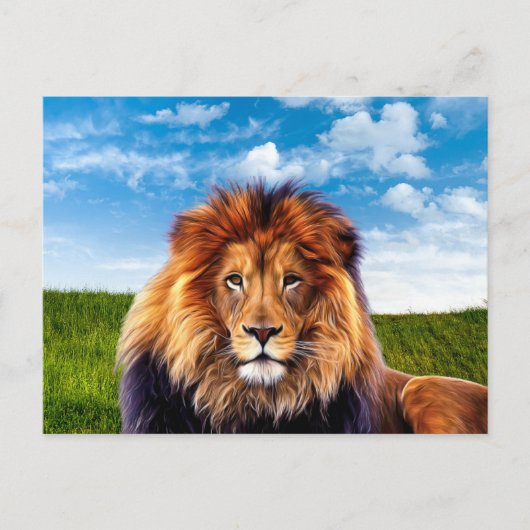 Lion The King of Forest Briefkaart (Voorkant)