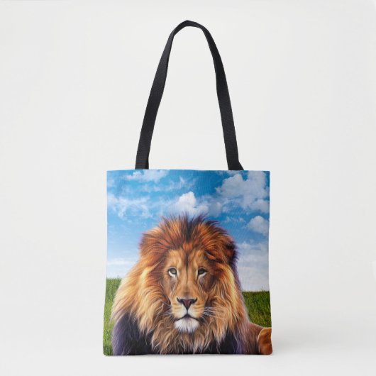 Lion The King of Forest Tote Bag (Voorkant)