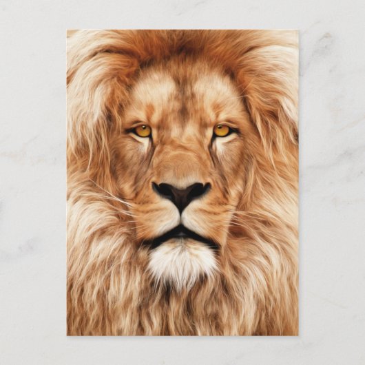 Lion The King Photo Painting Briefkaart (Voorkant)