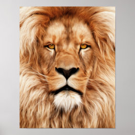 Lion The King Photo Painting Poster
