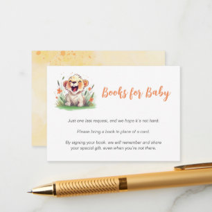 Lion Theme Baby shower Boeken voor Baby Informatiekaartje