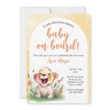 Lion Theme Baby shower Invitation