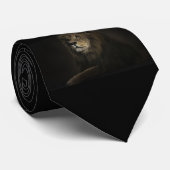 Lion Tie - Black Stropdas (Opgerold)