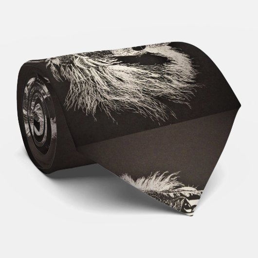 Lion tie stropdas (Opgerold)