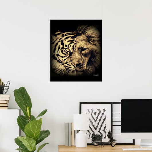 Lion Tiger 2in1 Poster (Thuiskantoor)