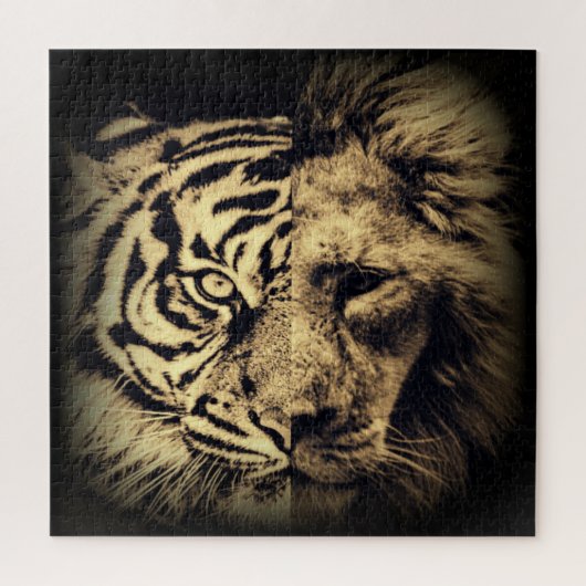 Lion Tiger 2in1 puzzel (Verticaal)