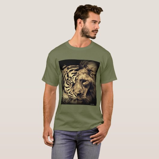Lion Tiger 2in1 T-Shirt (Voorkant volledig)