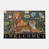 Lion & Tiger Art, Majestueus Oerwoud, Lotus, Bloem Deurmat (Voorkant)