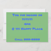 Lion Tiger Beer kinderen Birthday Party Invitation Kaart (Achterkant)