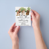 Lion Tiger Beer Oh Mijn Oerwoud Thema Waterverf In Flyer (Hand)