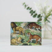 Lion Tiger Leopard  Briefkaart (Staand voorkant)