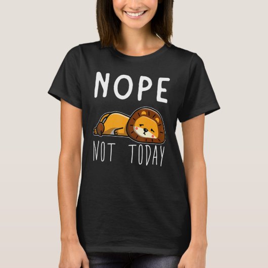 Lion Tired Lazy Lion T-shirt (Voorkant)