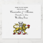 Lion Tower Fleur de Lis Crest Emblem C Bier Etiket (Enkel label)