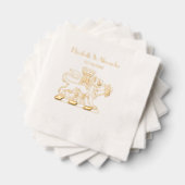 Lion Tower Fleur de Lis Crest Emblem C Folie Servetten (Insitu (Gestapeld))