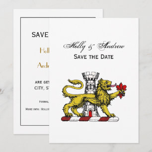Lion Tower Fleur de Lis Crest Emblem C Kaart